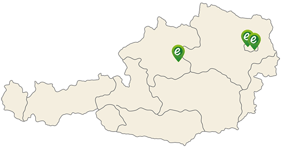 Die Standorte der e-motion Gruppe in Österreich
